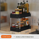 GobekUsa 2 Tier Sliding Drawer Organizer for Kitchen & Bathroom Cabinet