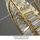 GobekUsa Crystal LED Chandelier for Home Dining Room Kitchen Gold Lustres