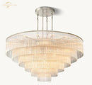 GobekUsa LED Amadeo Round Crystal Chandelier for Living and Dining Room Decor