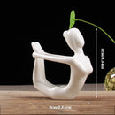 GobekUsa Abstract Yoga Figure Porcelain Statue Home Decor Sculpture
