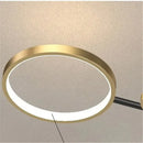 GobekUsa LED Gold Ring Chandelier for Living Room Bedroom Dining Room