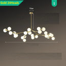 GobekUsa Glass Balls LED Pendant Lights: Modern Branches Style Chandeliers for Living Room