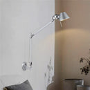 GobekUsa Black Silver Rotatable Wall Light with Switch for Study Office Living Room