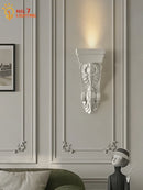 GobekUsa Cream Resin Wall Lamp LED E27 for Classical Living Spaces