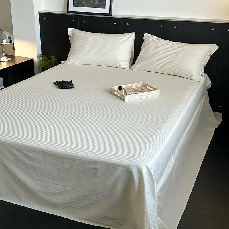 GobekUsa Luxe Cotton Satin Stripe Bed Sheet Set with 2 Pillowcase, photo 9 of 30