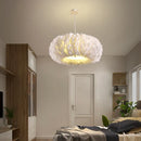 GobekUsa Feather Decor LED Chandeliers for Living Room, Bedroom, Study & Children's Room