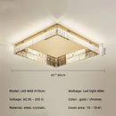 GobekUsa Crystal LED Dimmable Ceiling Lights: Modern Square Steel Fixture for Living Room