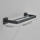 GobekUsa Black Bathroom Accessories Set: Robe Hook, Towel Rail, Shelf, Paper Holder