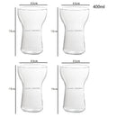 GobekUsa Glass Drink Cup Set for Home Cafe Bar Heat Insulation Juice Tea Transparent