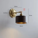 GobekUsa Green Glass LED Wall Lamp with Copper Base for Bedroom Living Room