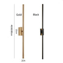 GobekUsa LED Metal Tube Wall Lamp Modern Black Gold Decor Sconce for Bedroom Foyer Bathroom
