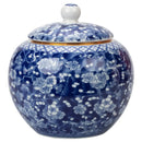 GobekUsa Blue White Porcelain Tea Canister Organizer Box Coffee Container Caddy Jar