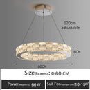 GobekUsa Golden Crystal Ring Chandelier: Luxury Gloss Ceiling Lighting for Modern Living Room
