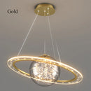 GobekUsa Gold Acrylic Nordic Chandelier LED Pendant Lamp for Luxury Interior Lighting