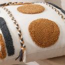 GobekUsa Geometric Embroidered Cotton Canvas Cushion Cover Home Decor Boho Style