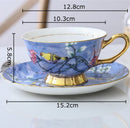 GobekUsa Cartoon Bird Pattern Ceramic Cup & Saucer Set for Dining Table and Coffee Mug