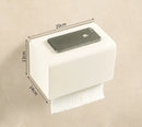 GobekUsa Bathroom Set: Cream White Shelf, Towel Rack, Paper Holder, Brush Holder & Hardware