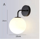 GobekUsa Brozen Black LED Glass Ball Wall Lights for Living Room Bedroom_BU