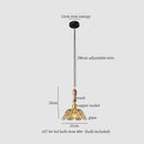 GobekUsa Copper Wood Glass LED Pendant Lamp - French Minimalist Design for Home Decor