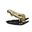 GobekUsa Golden Dinosaur Bone Crocodile Skull Decor for Stylish Home Decor