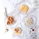 GobekUsa Electroplated Crystal Glass Dish Plate Saucer with Sea Features
