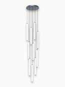 GobekUsa Loft Black Chandelier: Acrylic Villa Ceiling Lamp for Living Room & Staircase