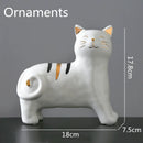 GobekUsa Cat Vase Porcelain Kitten Ornaments Flowerpot Handicrafts Home Decoration