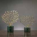 GobekUsa Coral Crystal Tree Glass Vase Metal Frame Resin Ocean Figurines, Home Decor