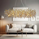 GobekUsa Crystal Sunflower Branch Chandelier: Luxurious Indoor Branch-Shaped Light
