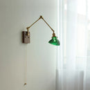 GobekUsa Brass LED Wall Light Fixture Rotatable Glass Stair Lamp