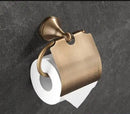 GobekUsa Antique Brass Bathroom Accessory Set: Towel Rack, Paper Holder, Soap Dish, Towel Ring, & More