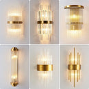 GobekUsa Gold Crystal LED Wall Lights for Bedroom Living Room Home Decoration
