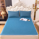 GobekUsa Cooling Latex Summer Mat Set with Rayon Quilted Sheet & Pillowcase