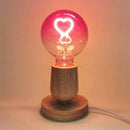 GobekUsa Gradient Pink LED Filament Heart Light Bulb - E27 Dimmable Romantic Warm Light