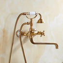 GobekUsa Brass Bathtub Shower Set Wall Mounted - Hot and Cold Mixer Taps