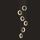 GobekUsa Crystal Gold LED Chandelier Modern Luxury Ceiling Lamp