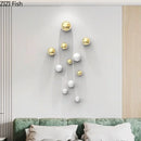 GobekUsa Gold Ball Wall Decoration Ornaments Room Aesthetics Living Background Display
