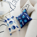 GobekUsa Luxe Blue Tufted Pillowcase Embroidered Decor for Home Sofa 45x45cm 30x50cm