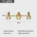 GobekUsa Gold Crystal Wall Lamp Study Bedroom LED Light Fixture Modern Luxe Decoration