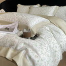 GobekUsa Eucalyptus Fiber Flowers Bedding Set: Duvet Cover, Bed Sheet, Pillowcase - 4Pcs