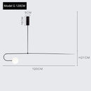 GobekUsa Arc Line Chandelier: Nordic Suspension Pendant for Living Dining Room Kitchen