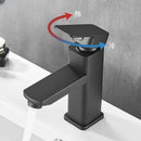 GobekUsa Black Basin Faucet Two-in-One Hot Cold Mixer for Bathroom Sink