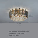 GobekUsa Gold Crystal Chandelier for Living Room Luxury Lighting Fixture