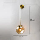GobekUsa Glass Ball Wall Lamp: Nordic Modern LED Lighting for Living Room, Bedroom, and Corridor