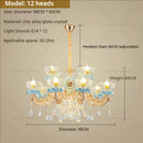 GobekUsa Crystal Chandelier: Chinese Ceramic Living Room Luxe Lighting