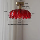 GobekUsa Green Flower Glass LED Ceiling Light Fixture - Nordic Modern Design
