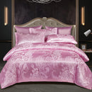 GobekUsa Jacquard Satin Summer Bedding Set - Elegant & Skin Friendly Duvet Cover - Single/Double Size