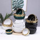 GobekUsa Golden Edge Succulent Flower Pot Vase - Indoor Ceramic Planter Pot