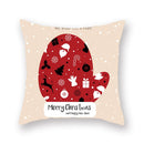 GobekUsa Christmas Santa Elk Pillowcase 45x45cm for Sofa Chair Decor