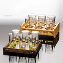 GobekUsa Clear Glass Liquor Cup Set 2oz Chinese Spirit Drinking Glasses with Graduated Line